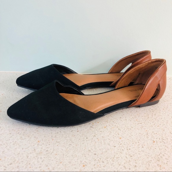 Merona Shoes - Black And Brown D’orsay Flats by merona